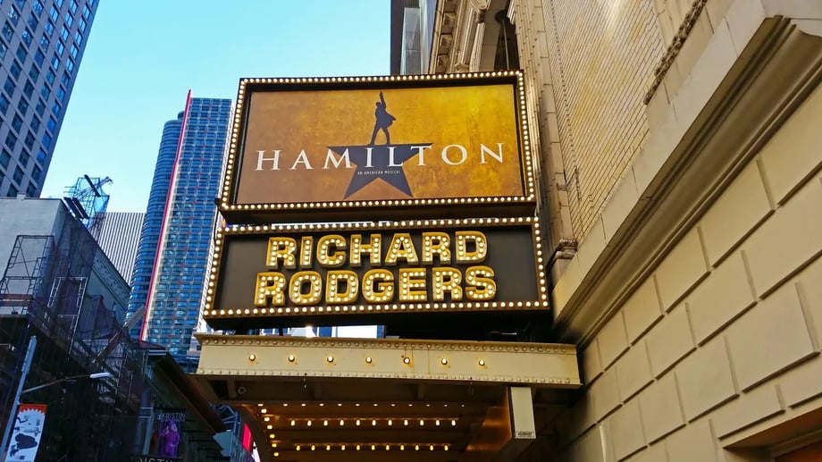 Broadway Billboard of Hamilton Credit to Joseph M. Arseneau