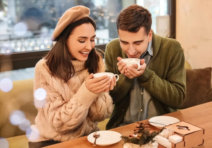 Couple Drinking Hot Chocolate - Image by Pixel-Shot